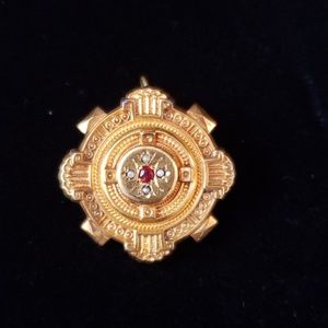 GOLD PLATED PENDANT OR BROOCH VINTAGE